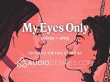 ASMR Lesbian Femdom Audio Audio Porn: Public BDSM, Control de sub y orgasmo con los ojos vendados - Story de audio erótico