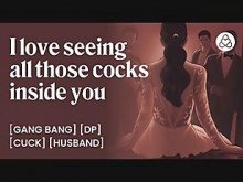 La novia es follada por 3 hombres en la noche de bodas - Noche de bodas Gangbang Fantasy ASMR Audio Porn - Erotic Audio Story