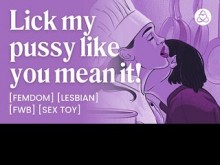 ASMR Lesbian Audio Porn: femdom, sexo juguetes y adoración de coño en el trabajo - historia de audio erótica para mujeres