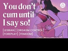 ASMR Lesbian Audio Porn: Femdom Bondage, Strapon y Orgasms Control Joi - Audio de gemidos femenino