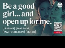 ASMR Lesbian Audio Porn: Masaje erótico queer se convierte en dedos públicos y cunnilingus