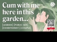 ASMR Lesbian Audio Porn: Romantic Garden Sex with Your Girlfriend - conexión pública y dedos