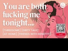 ASMR Audio Porno: Amigos con beneficios BI MMF Trío con sexo anal y doble penetración
