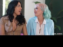 Pareja de lesbianas busca consejería matrimonial y terminan en trío cachondo parte 5