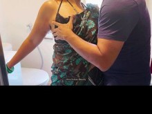 Hermosa esposa en sari disfruta de hacer el amor en cosplay, jugar con grandes tetas y gemir fuertes