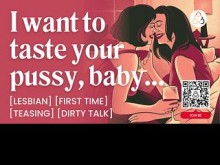 ASMR Lesbian Audio Porn: Vecina se folla a su amiga por primera vez - Charla sucia y burlas - Audio erótico