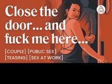 ASMR Audio Porn: Sexo en un baño público con tu marido - Follar en el trabajo y provocar - Historia erótica en audio para mujeres