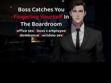 Jefe te pilla toqueteándote en la sala de juntas | Juego de roles de audio, Gemidos masculinos, Lloriqueos, Dominante, BF ASMR