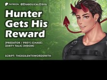 Hunter obtiene su recompensa | Perseguido en el bosque por un cazador salvaje | Audio de juego de roles para mujeres