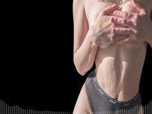 F4F | ASMR Audio Porno para mujeres | ¡Déjame chuparte las tetas para no tener tanto miedo!