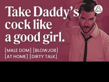 Voz masculina ASMR: Daddy Dom te folla en la encimera de la cocina - Mamada, cunnilingus y conversación sucia - Historia de audio erótica para mujeres